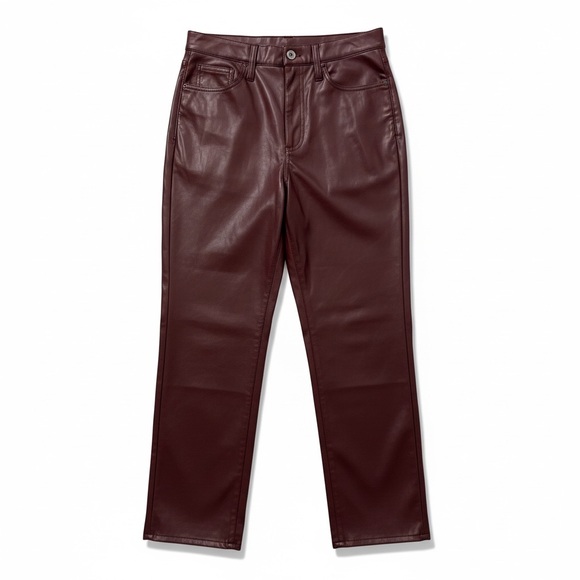 Madewell Perfect Vintage Straight Jean: Faux Leather Edition Size 28 EUC - Picture 2 of 11